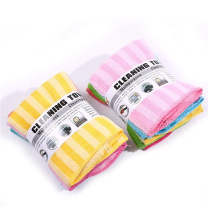 2-Piece Microfiber Striped Kitchen Tea Towel Set