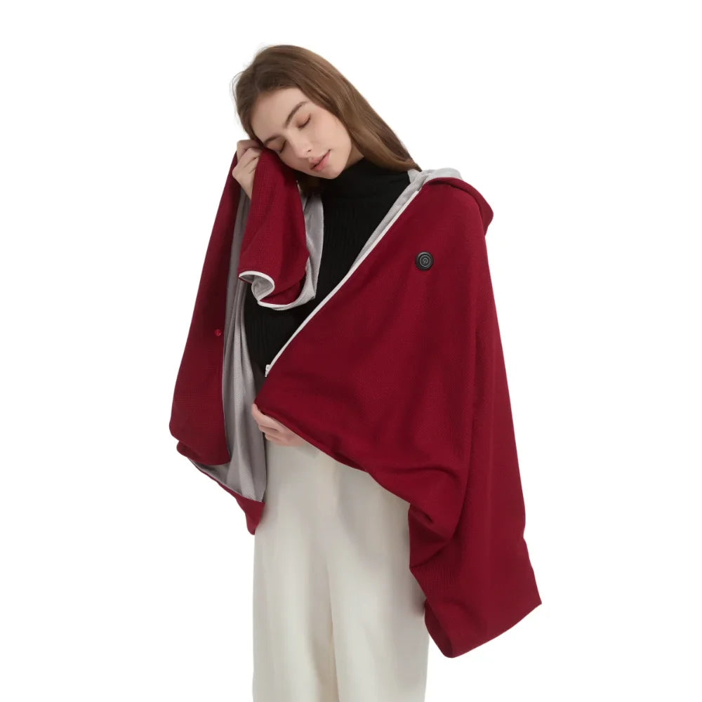 Unisex USB Heated Electric Hoodie Shawl
