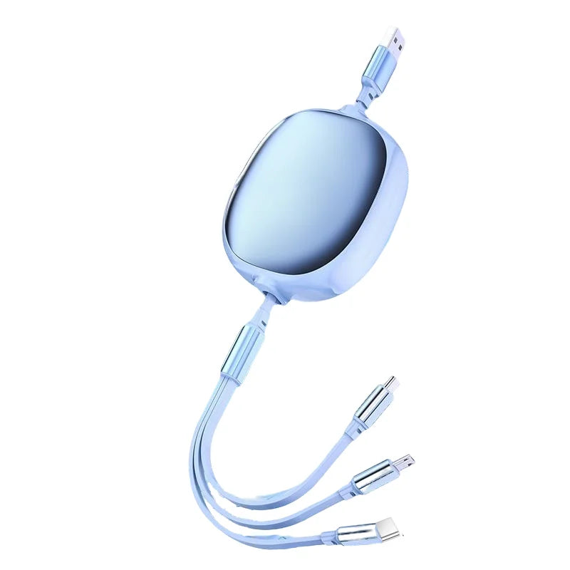 3-in-1 Retractable Fast Charging USB Cable