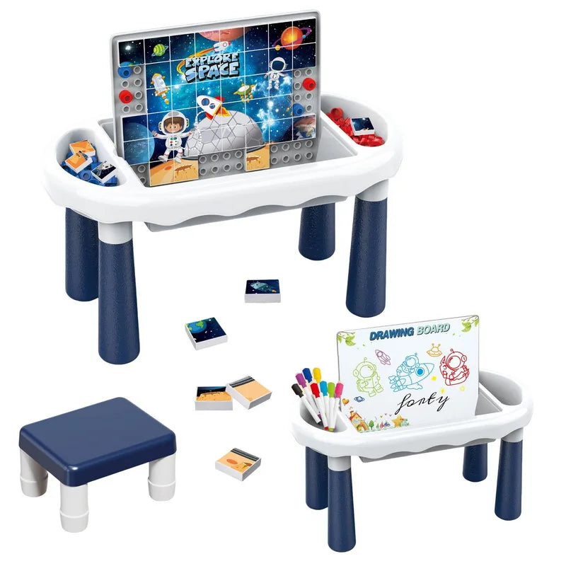 Kids 2 in 1 Activity Table Drawing Board Toy