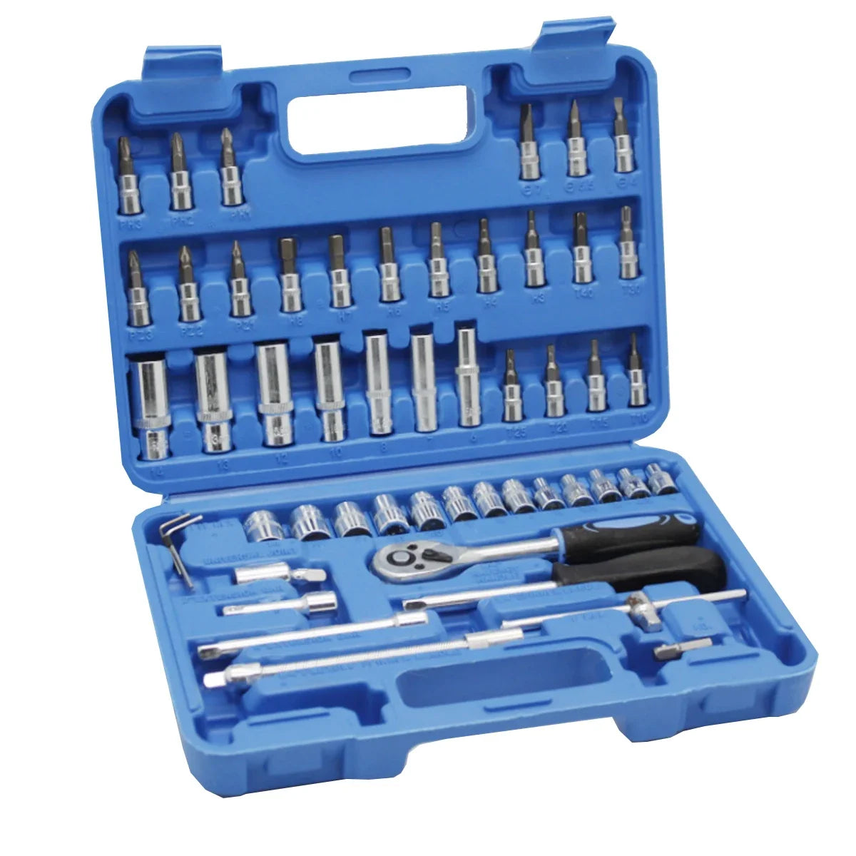 53-Piece Socket Wrench Set and Multi-Purpose Repair Kit