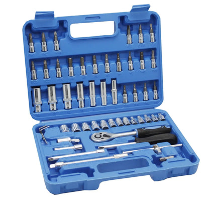 53-Piece Socket Wrench Set and Multi-Purpose Repair Kit