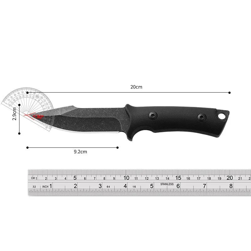 High-Hardness G10 Handle Survival Knife with K Sheath