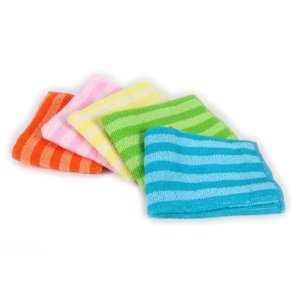 2-Piece Microfiber Striped Kitchen Tea Towel Set