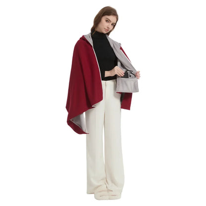 Unisex USB Heated Electric Hoodie Shawl