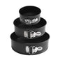 3-Piece Non-Stick Round Cake Pan Set with Removable Base