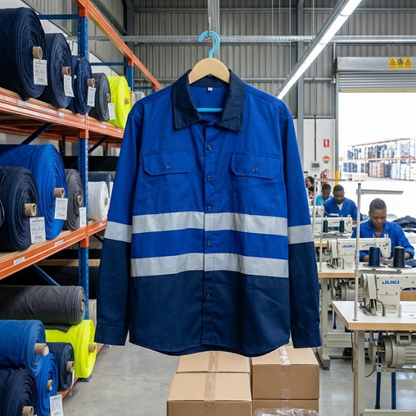 High-Visibility Reflective Safety Workwear Shirt