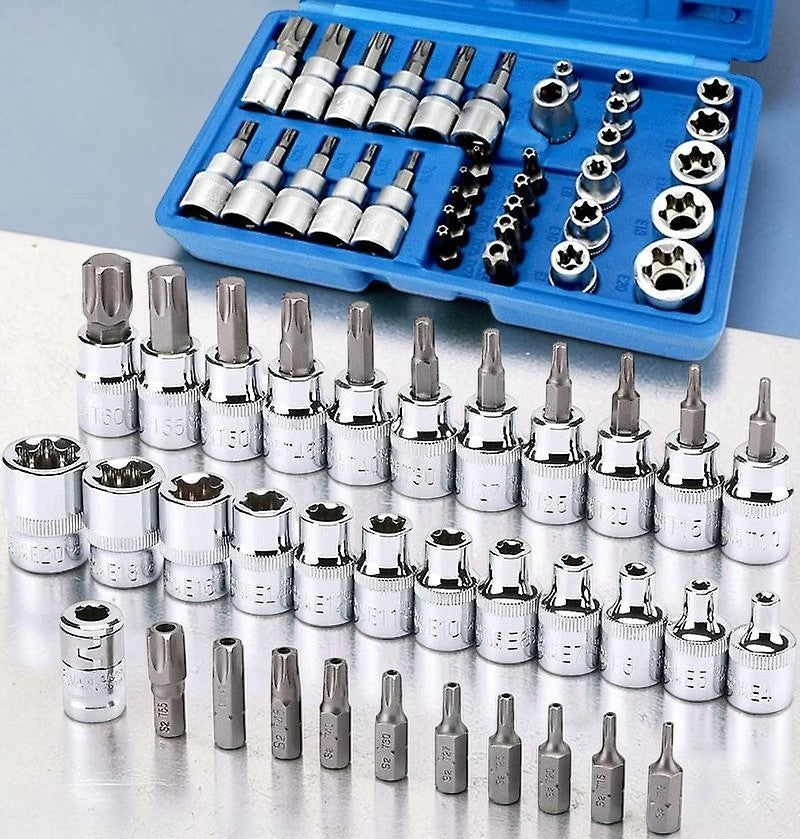 34-Piece Torx and E-Torx Star Socket Set