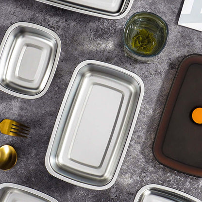 4-Piece Stainless Steel Lunch Box Container Set