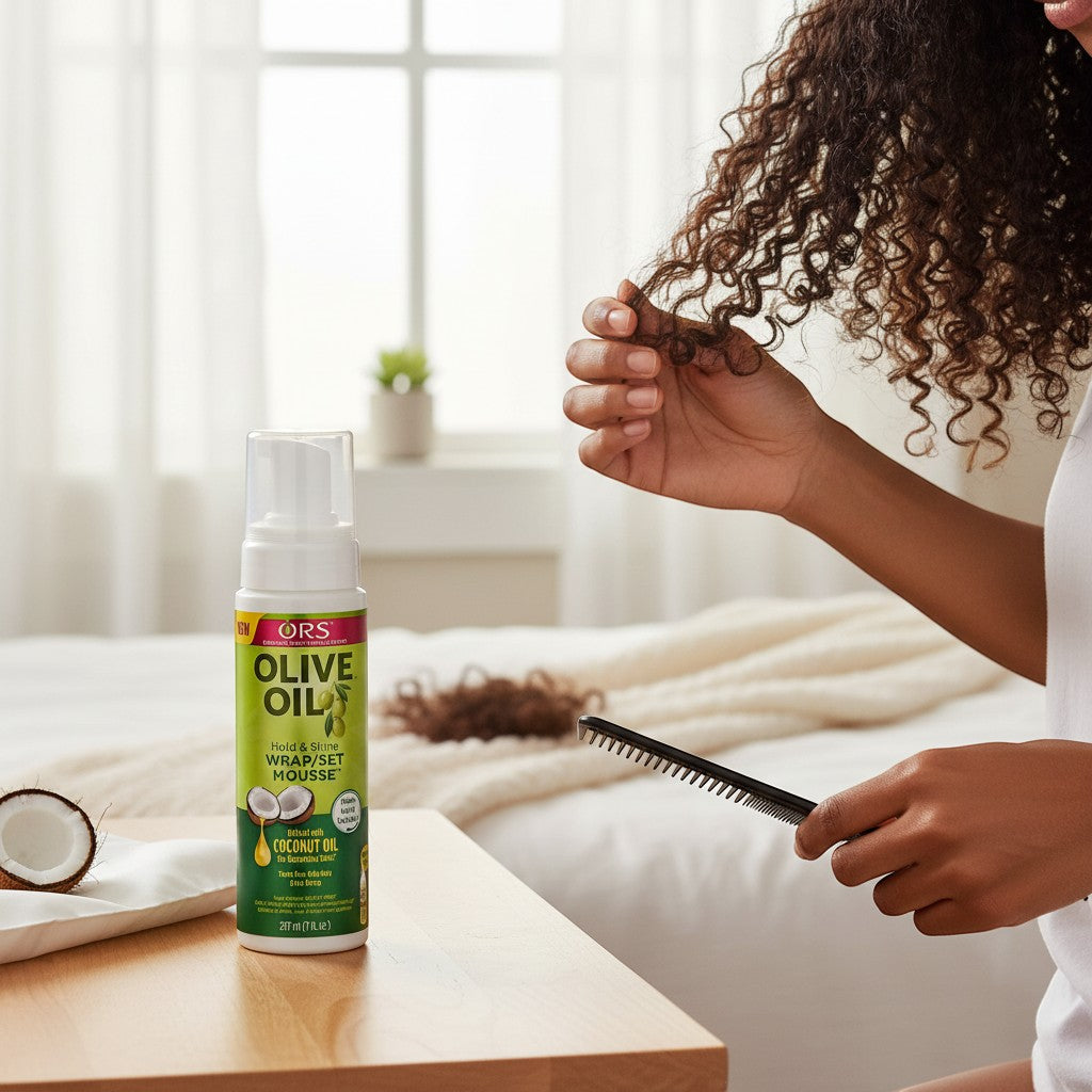 Strong Hold Shine Hair Mousse for Natural Curly Hair