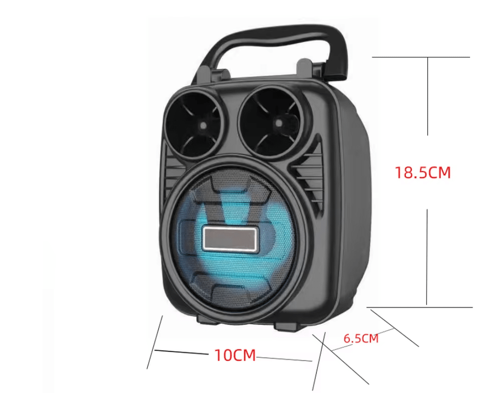 3-Inch Portable Wireless Bluetooth Speaker with RGB LED Lighting