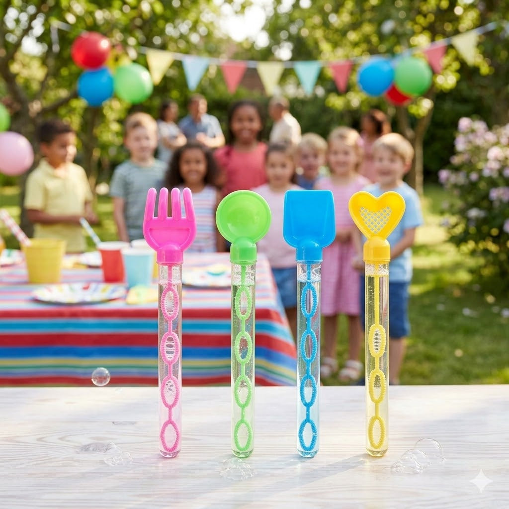 Kids 26cm Beach Bubble Wand Outdoor Toy Set