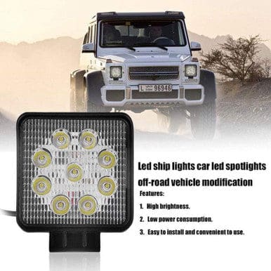 27W Waterproof LED Auxiliary Spotlight for Vehicles