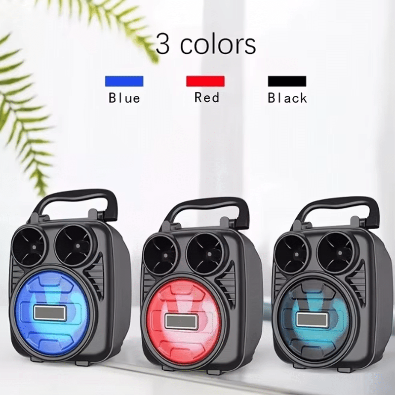3-Inch Portable Wireless Bluetooth Speaker with RGB LED Lighting