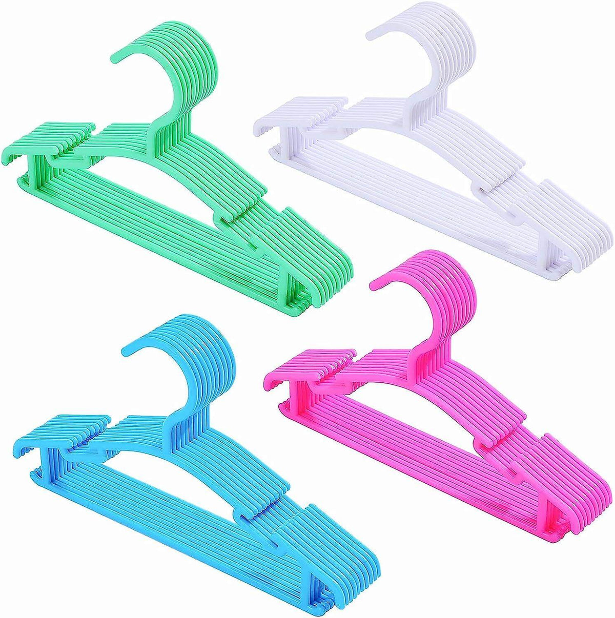 Kids Plastic Clothes Hangers Set 20 Pieces