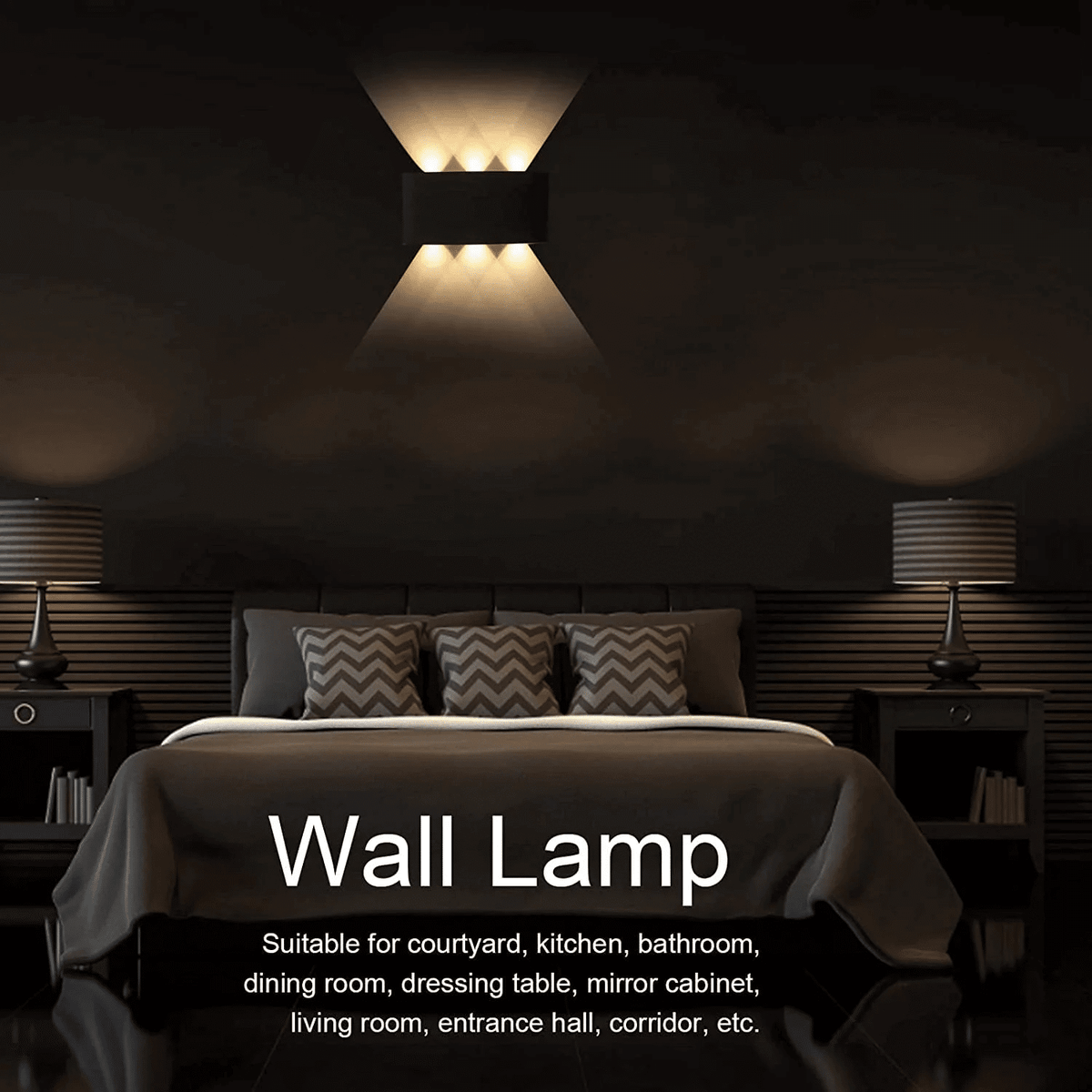 6W Modern Waterproof LED Wall Light 540lm