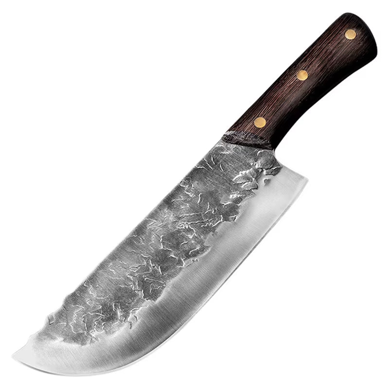 Hand Forged Knife High Carbon Butcher Knives Multifucntional Kitchen Meat Cutting Stainless Steel Wood Handle BBQ Cooking Knife