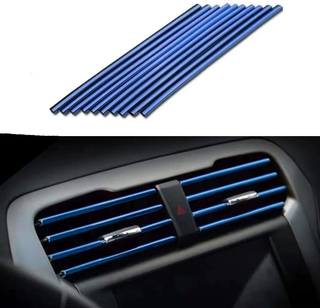 10Pcs 20Cm Car Air Conditioner Outlet Decorative U Shape Moulding Trim Decor Strips Car Styling Car Door Edge Corner Protector