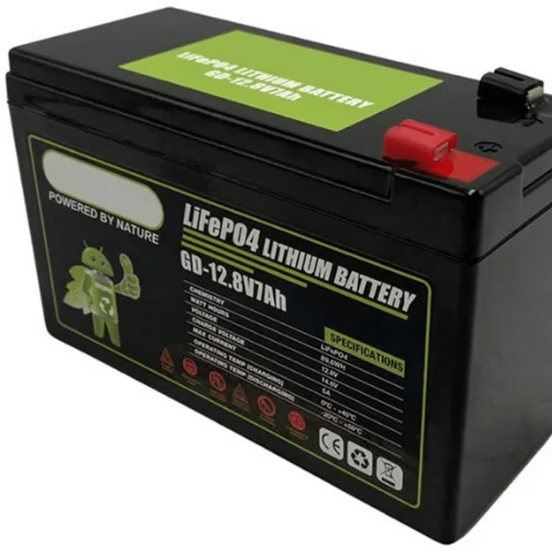 12V 7Ah LiFePO4 Lithium Battery with Built-in BMS