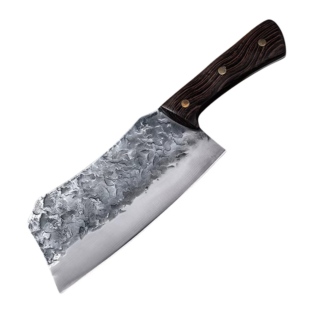 Hand Forged Knife High Carbon Butcher Knives Multifucntional Kitchen Meat Cutting Stainless Steel Wood Handle BBQ Cooking Knife