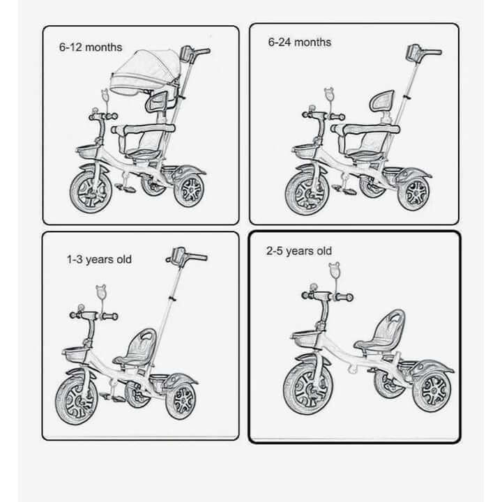 Convertible 3 in 1 Baby Stroller Trike