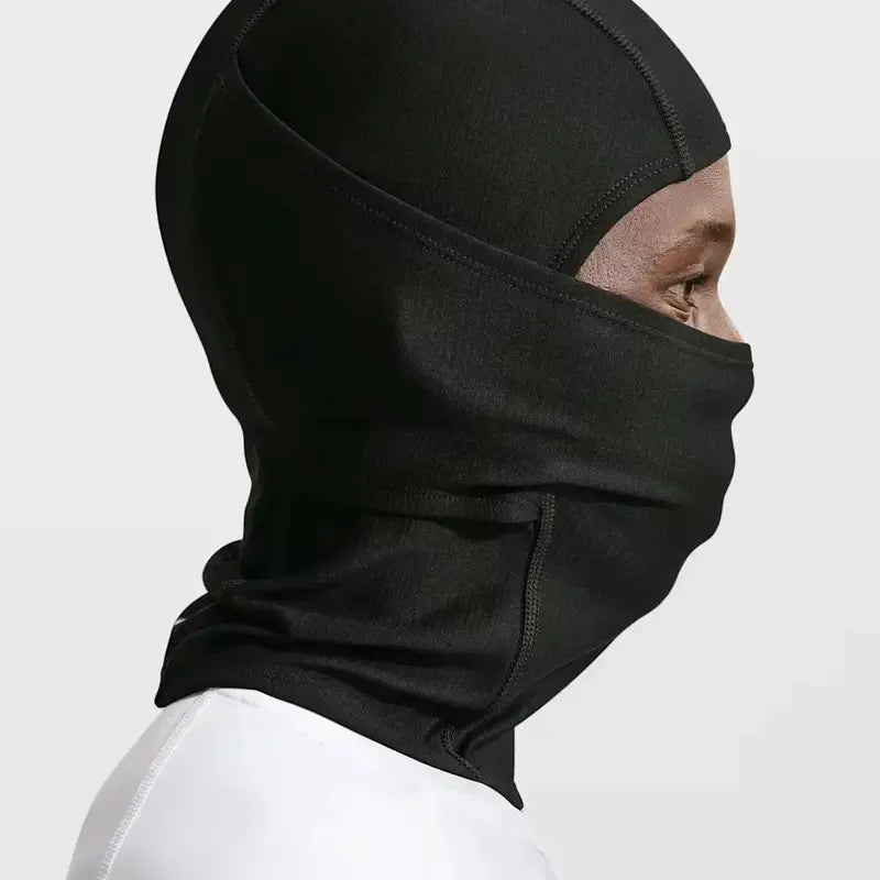 Nike Pro Therma-Fit Hyperwarm Hooded Balaclava-Style Ski Mask - Unisex Adult Thermal Face Mask with Dri-Fit Tech, Convertible Cover, Machine Washable for Winter Sports, Running, Black Facemask