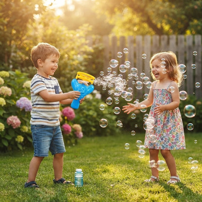 Kids Handheld Bubble Blaster Set