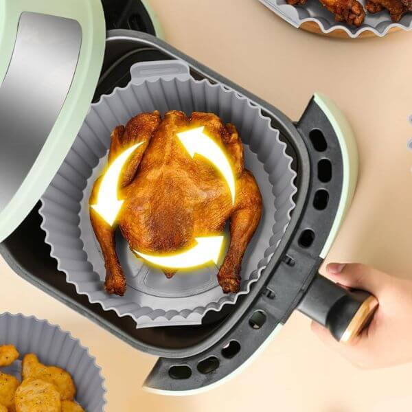 Silicone Air Fryer Liner Reusable Set 6 Pieces