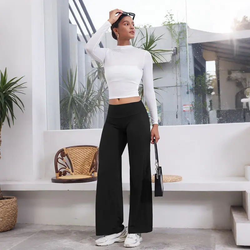 DEEFY Sav Women'S Wide Leg Training Leggings - Tummy Control, Butt Lifting, Stretchy Fitness Gym Clothes for Workout, Gym Clothes Women