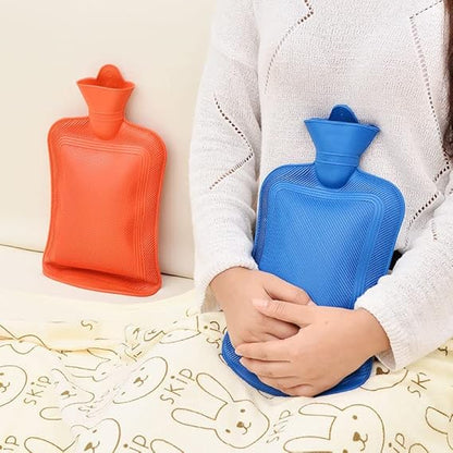 1.75L Rubber Hot Water Bottle with Soft Fabric Cover