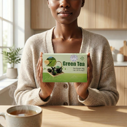 Pure Antioxidant Green Tea Bags for Wellness and Metabolism