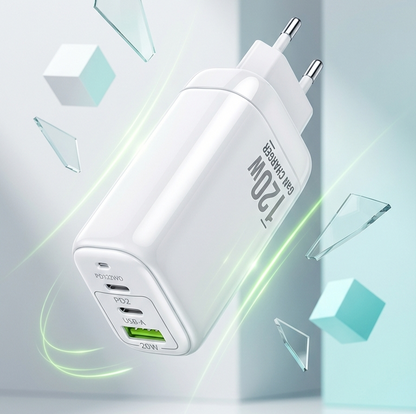 120W USB and 2x Type-C Fast Charge Adaptor