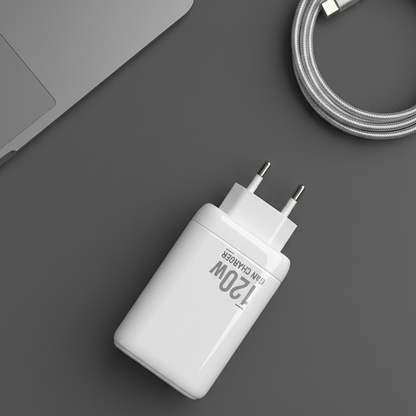 120W USB and 2x Type-C Fast Charge Adaptor