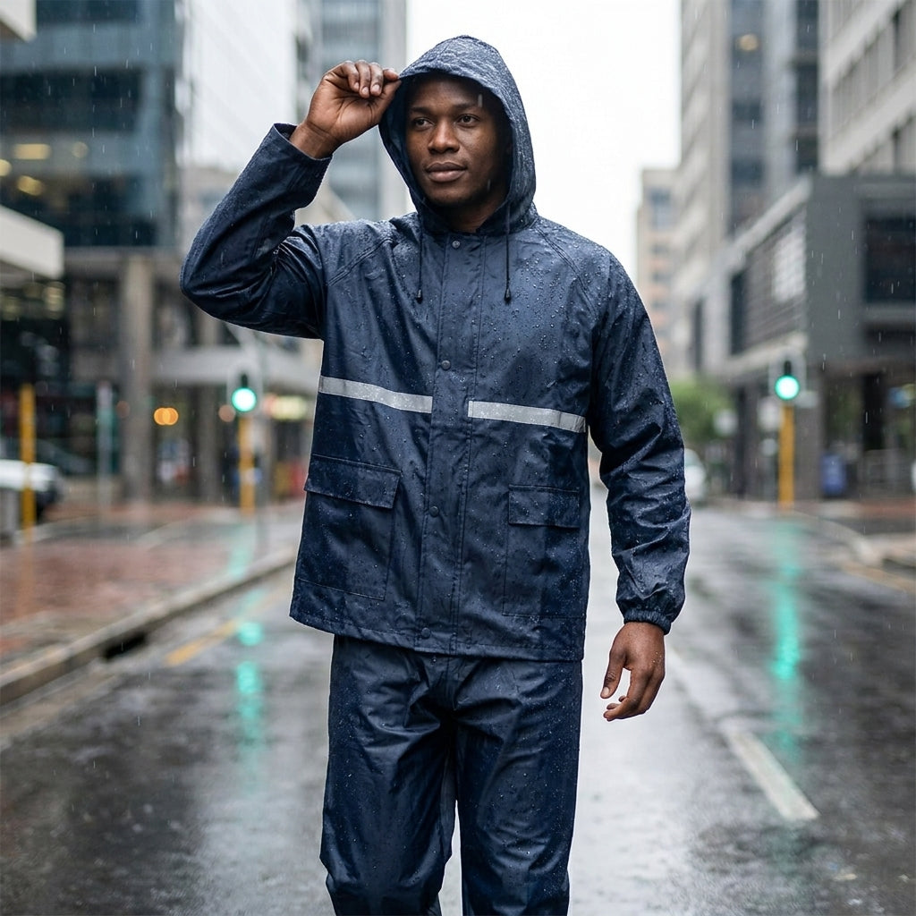 Industrial Waterproof Rain Jacket and Trousers Set