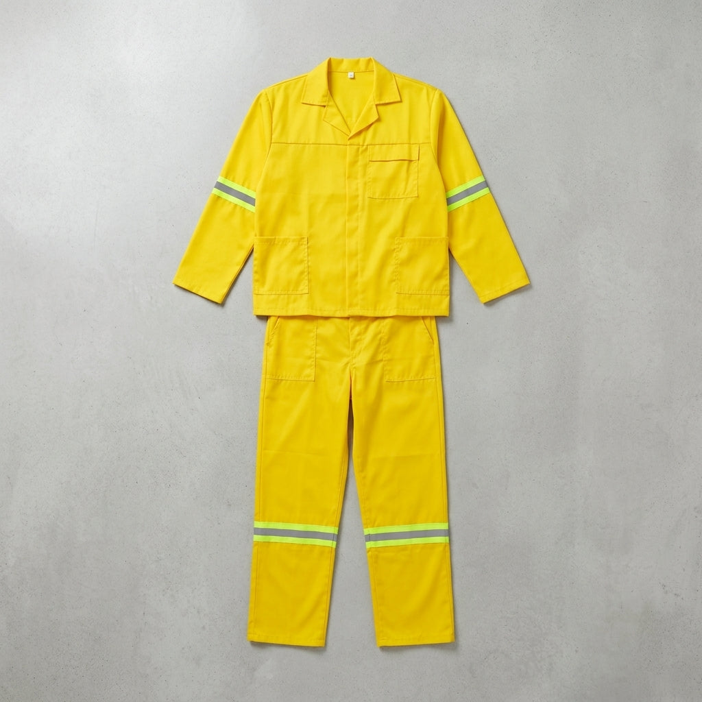 Unisex Reflective Two-Piece Poly Cotton Conti Suit Overalls
