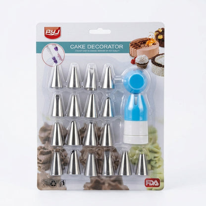 18-Piece Cake Decorating Icing Nozzle Set