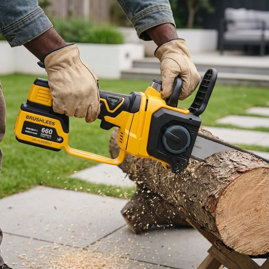 33cm Cordless Telescopic Chainsaw for Tree Pruning