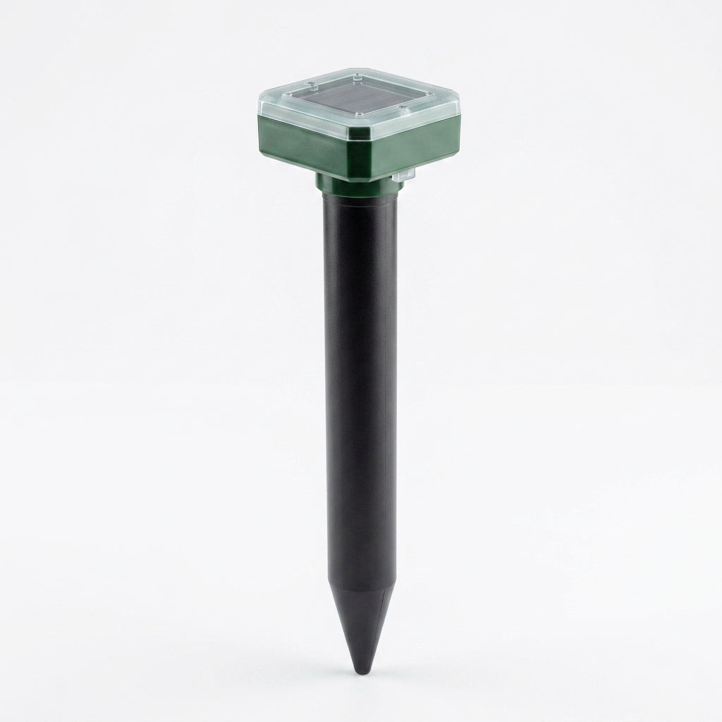2 Pack Solar Ultrasonic Mole Repeller Spike