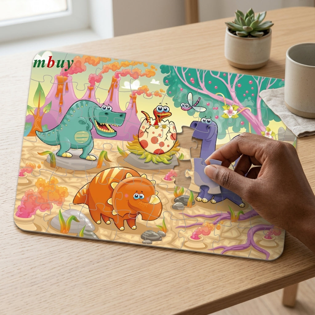 Kids 48-Piece Dinosaur Jigsaw Puzzle Learning Toy