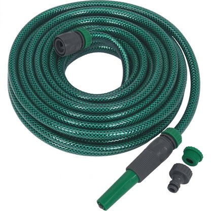 Garden Hose Pipe 1/2" x 20m with Fittings and Spray Gun