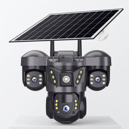 4G Solar Outdoor Triple-Lens Security Camera