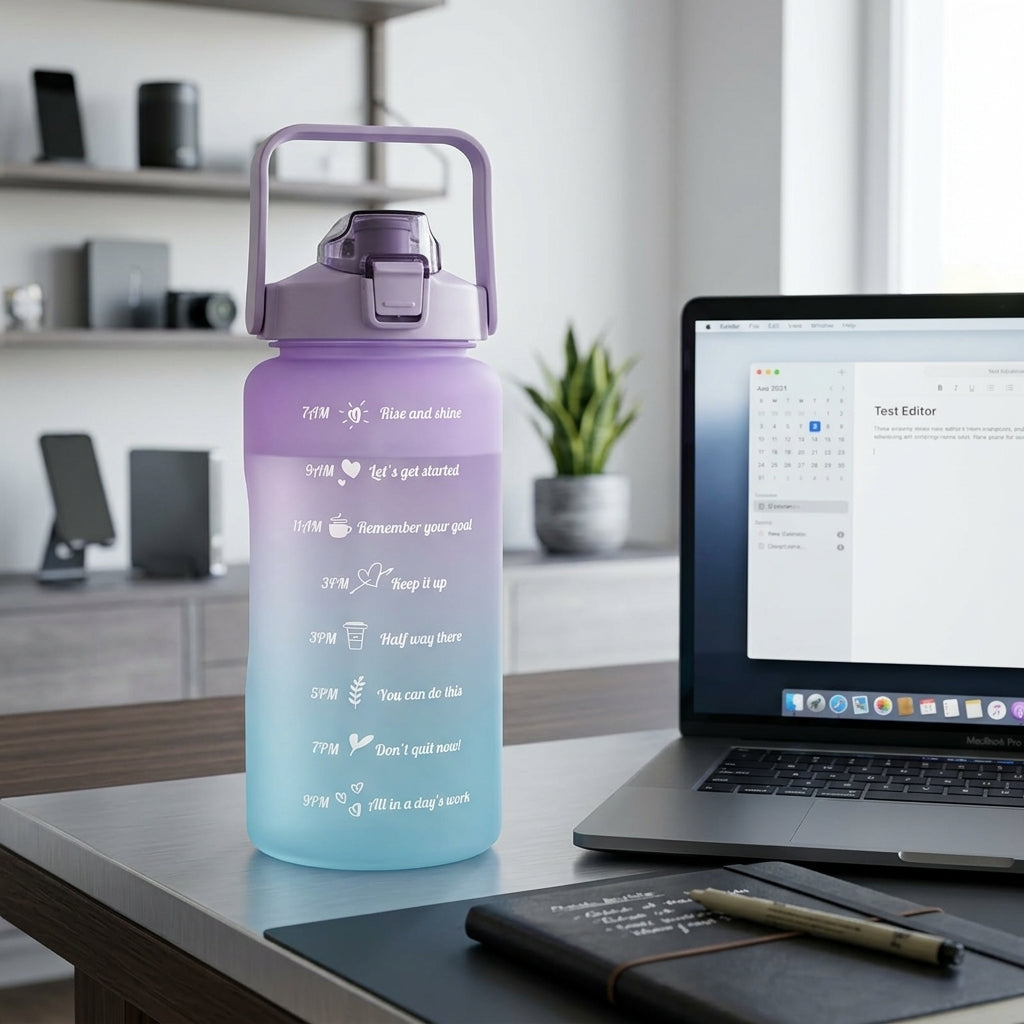 Motivational Time Marker Water Bottle Set 3 Pieces