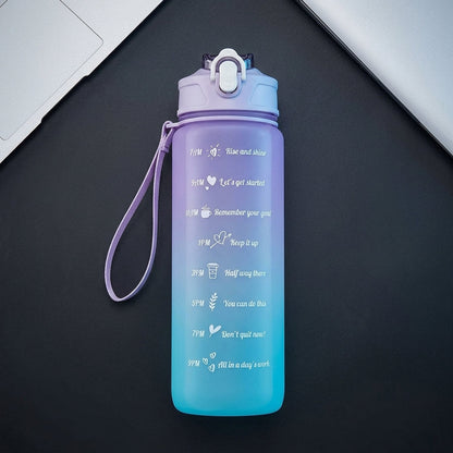 Motivational Time Marker Water Bottle Set 3 Pieces