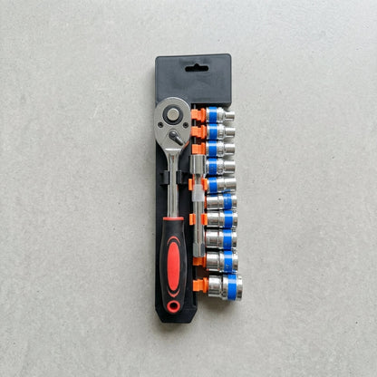 Carbon Steel Quick Ratchet Wrench Socket Set for Mechanical Repairs