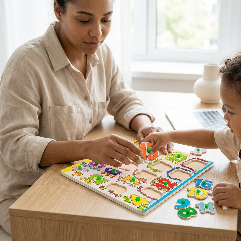 Kids Wooden Number Learning Puzzle