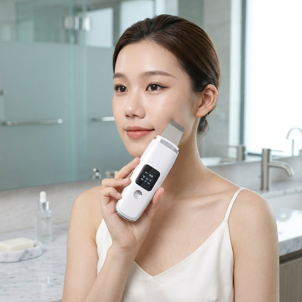 Ultrasonic Facial Pore Cleaner and Skin Scrubber