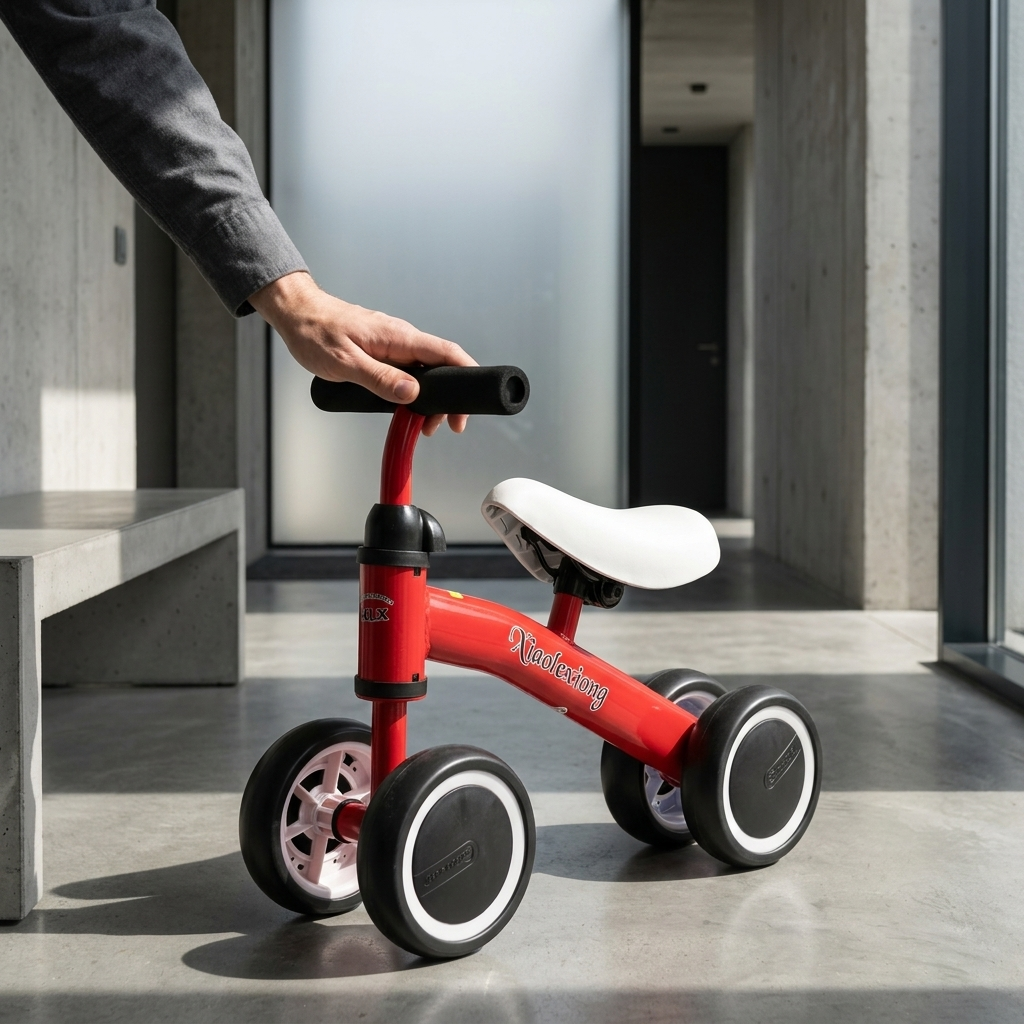 Adjustable Toddler Balance Bike with Double Wheels