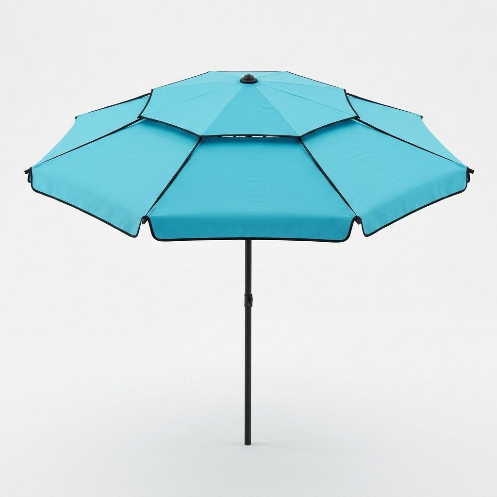 Outdoor Beach and Courtyard Umbrella with Adjustable Height 2m