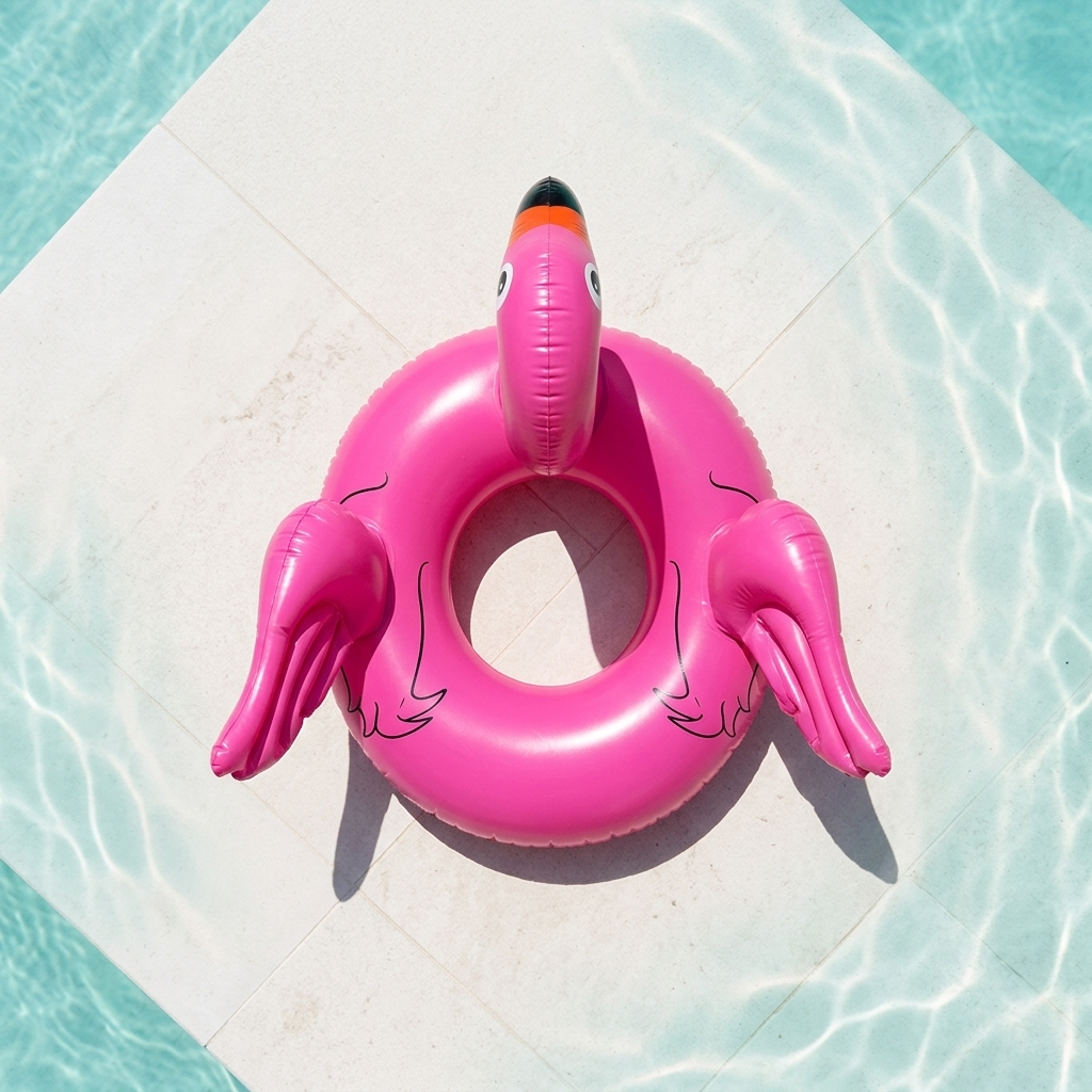 Kids Inflatable Flamingo Pool Float
