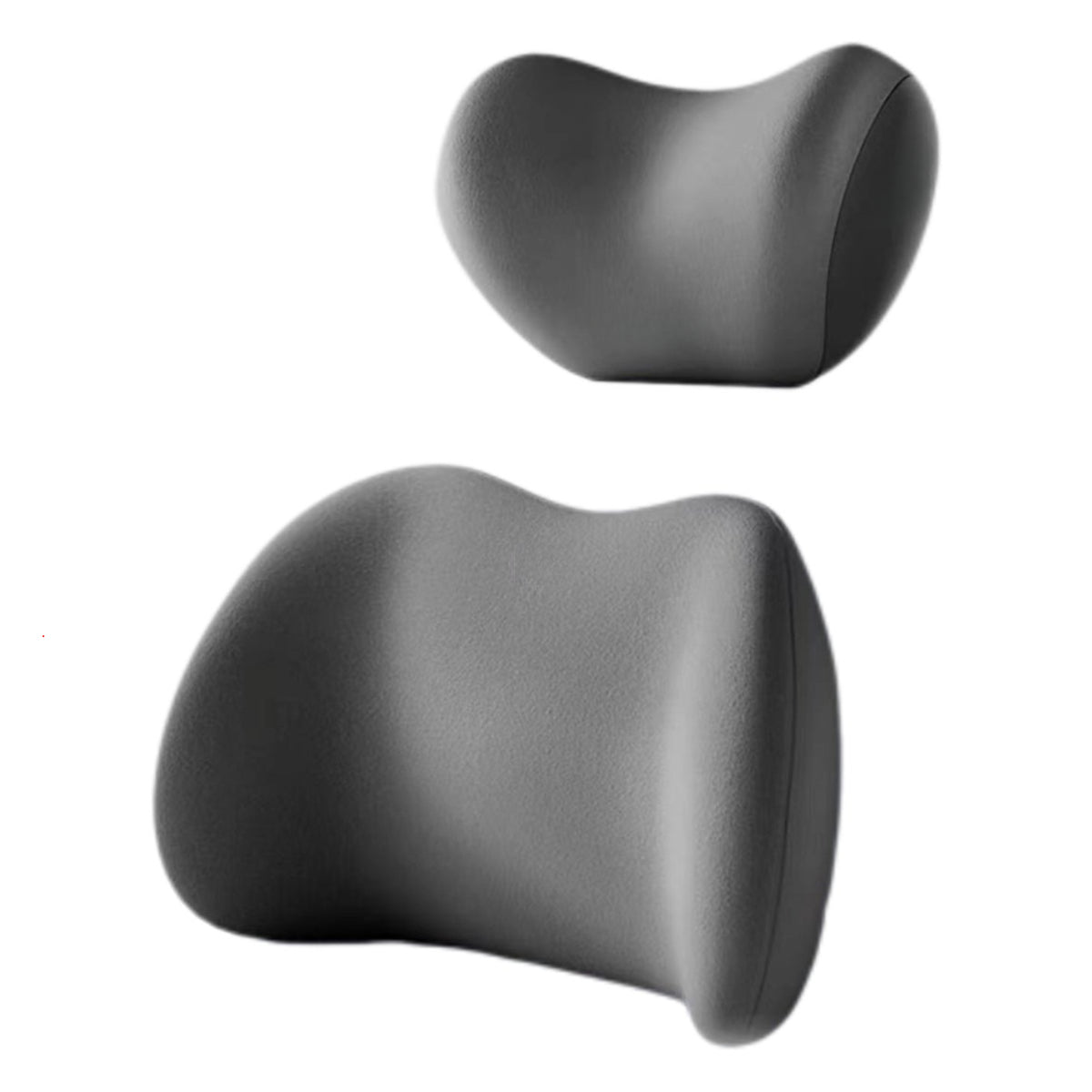 Ergonomic Memory Foam Car Headrest and Lumbar Support Cushion Set